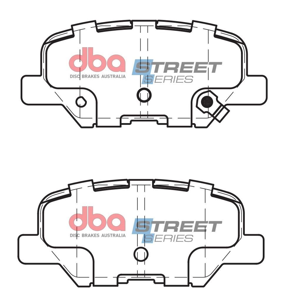 DBA SSEV STREET SERIES BRAKE PADS [ Mitsubishi Outlander ZJ & ZK Phev Hybrid 2014 - 2019 R ] - TecDoc Only