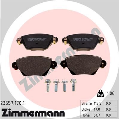 Brake Pad Set, disc brake 23557.170.1