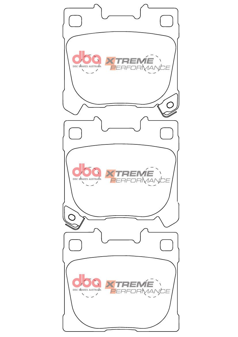 DBA XP XTREME PERFORMANCE BRAKE PADS [ Toyota Yaris GR 2019 On R ] - TecDoc Only