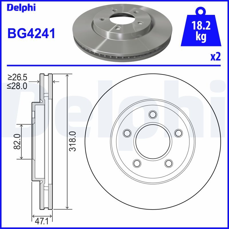 BG4241 DELPHI féktárcsa