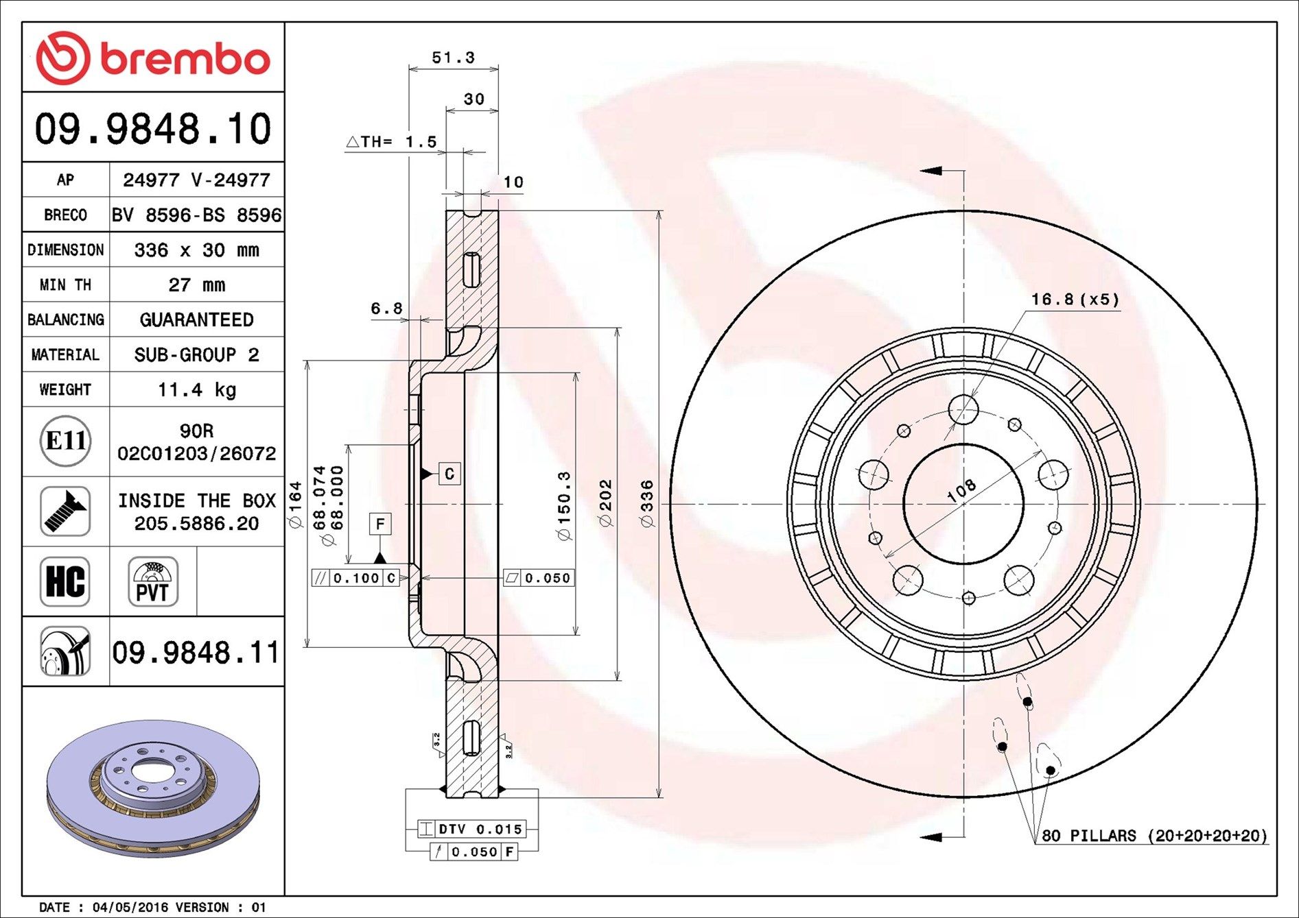 VOLVO XC90 04- (FRT) - TecDoc 2