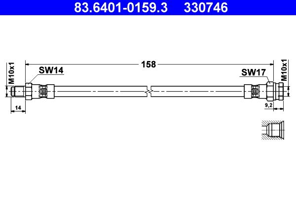 Brake Hose 83.6401-0159.3