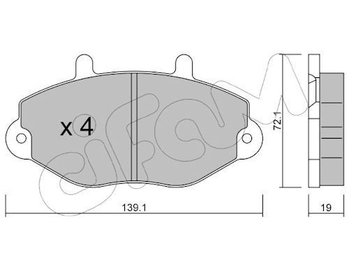 Bremsbelagsatz, Scheibenbremse