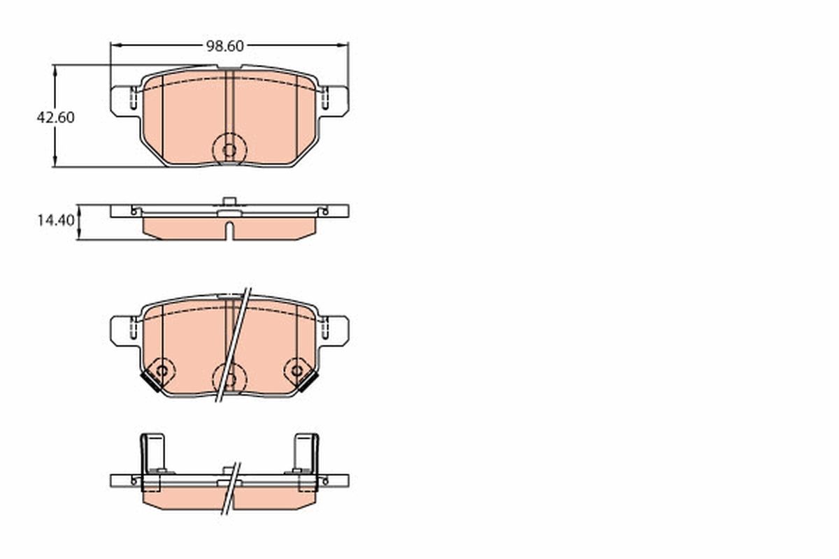 Brake Pad Set, disc brake GDB3454