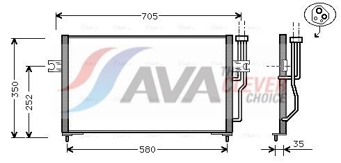 VO5086 AVA QUALITY COOLING kondenzátor, klíma