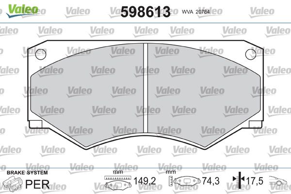 Brake Pad Set, disc brake 598613