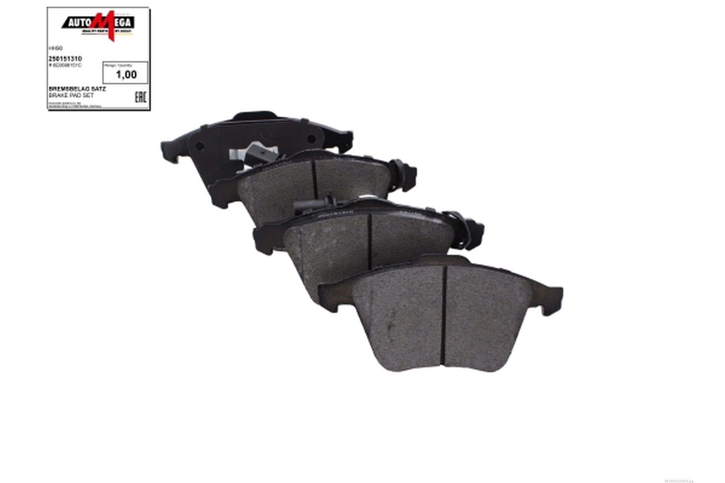 Bremsbelagsatz, Scheibenbremse