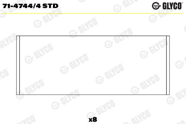 GLYCO 71-4744/4 STD Connecting Rod Bearing