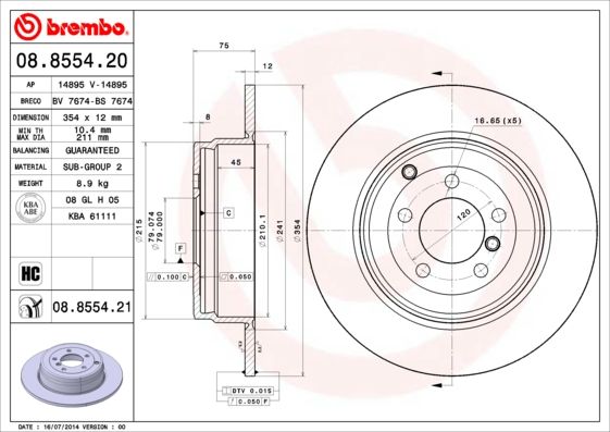 Brake Disc 08.8554.21