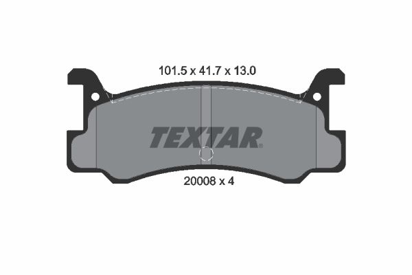 2000801 TEXTAR fékbetét készlet, tárcsafék