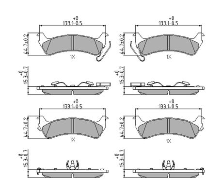 Brake Pad Set, disc brake FDB1549