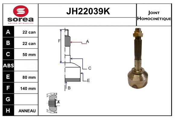 KIT CV JOINT AVEC KR056 - SERIE 200