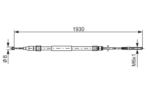 Cable de accionamiento, freno de estacionamiento