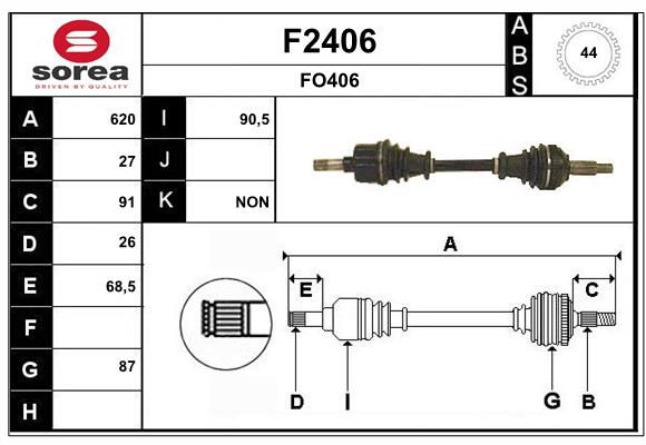 TRANS FORD 2.5I V6 1.8TD ABS  R  .