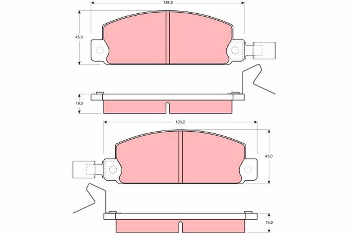 TRW DISC BRAKE PADS - TecDoc Only