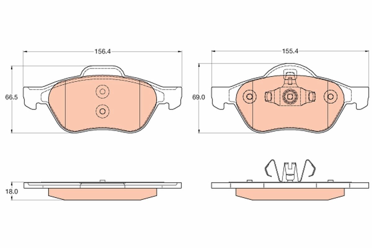 Brake Pad Set, disc brake GDB2053