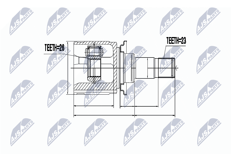 NTY NPW-MS-044 Gelenksatz, Antriebswelle