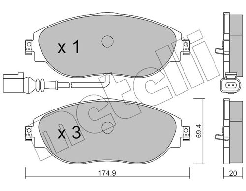 Brake Pad Set, disc brake 22-0952-0