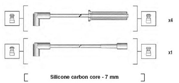 941365070930 MAGNETI MARELLI gyújtókábelkészlet