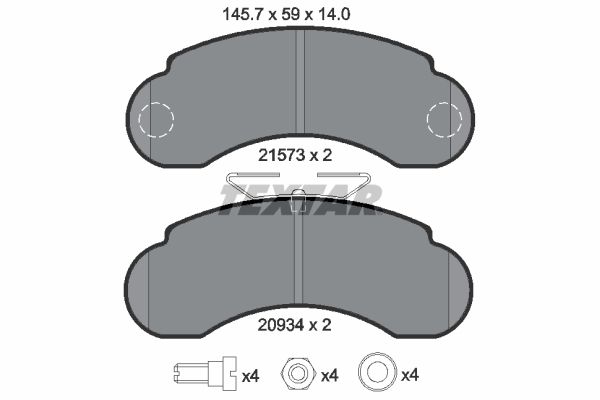 Brake Pad Set, disc brake 2157302