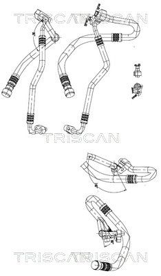 TRISCAN 9010 15022 - Hochdruck-/Niederdruckleitung, Klimaanlage