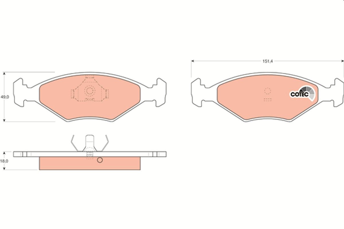 Brake Pad Set, disc brake GDB958