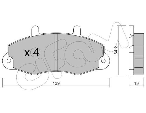 Bremsbelagsatz, Scheibenbremse