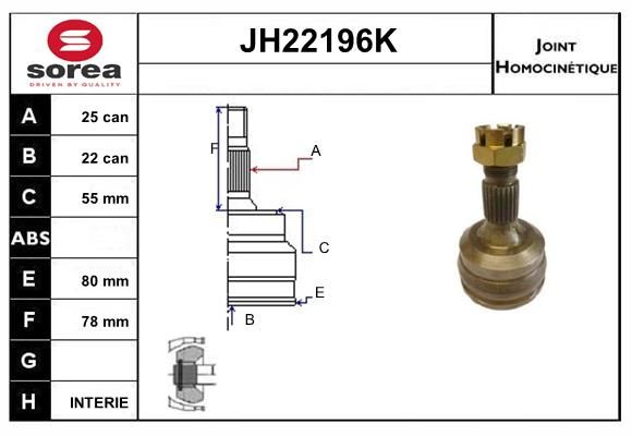 KIT CV JOINT AVEC KR043 - GS-GSA