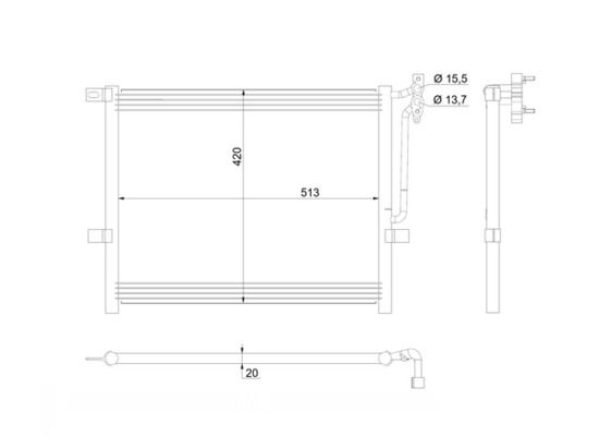 MAHLE AC 234 002S - Kondensator, Klimaanlage