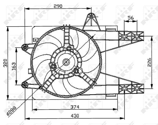 NRF 47038 Fan, engine cooling
