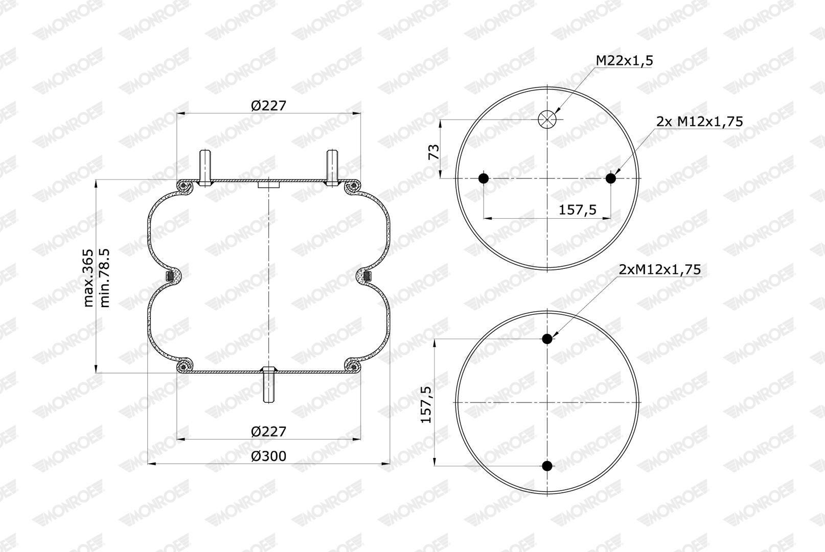 Cubrepolvo, suspensión neumática