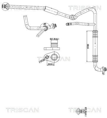 TRISCAN 9010 28069 - Hochdruck-/Niederdruckleitung, Klimaanlage
