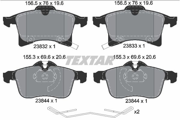 Brake Pad Set, disc brake 2383204