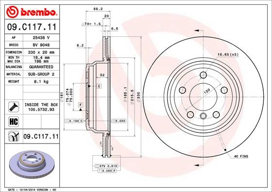 Brake Disc 09.C117.11