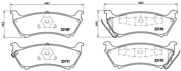 Brake Pad Set, disc brake P 50 040