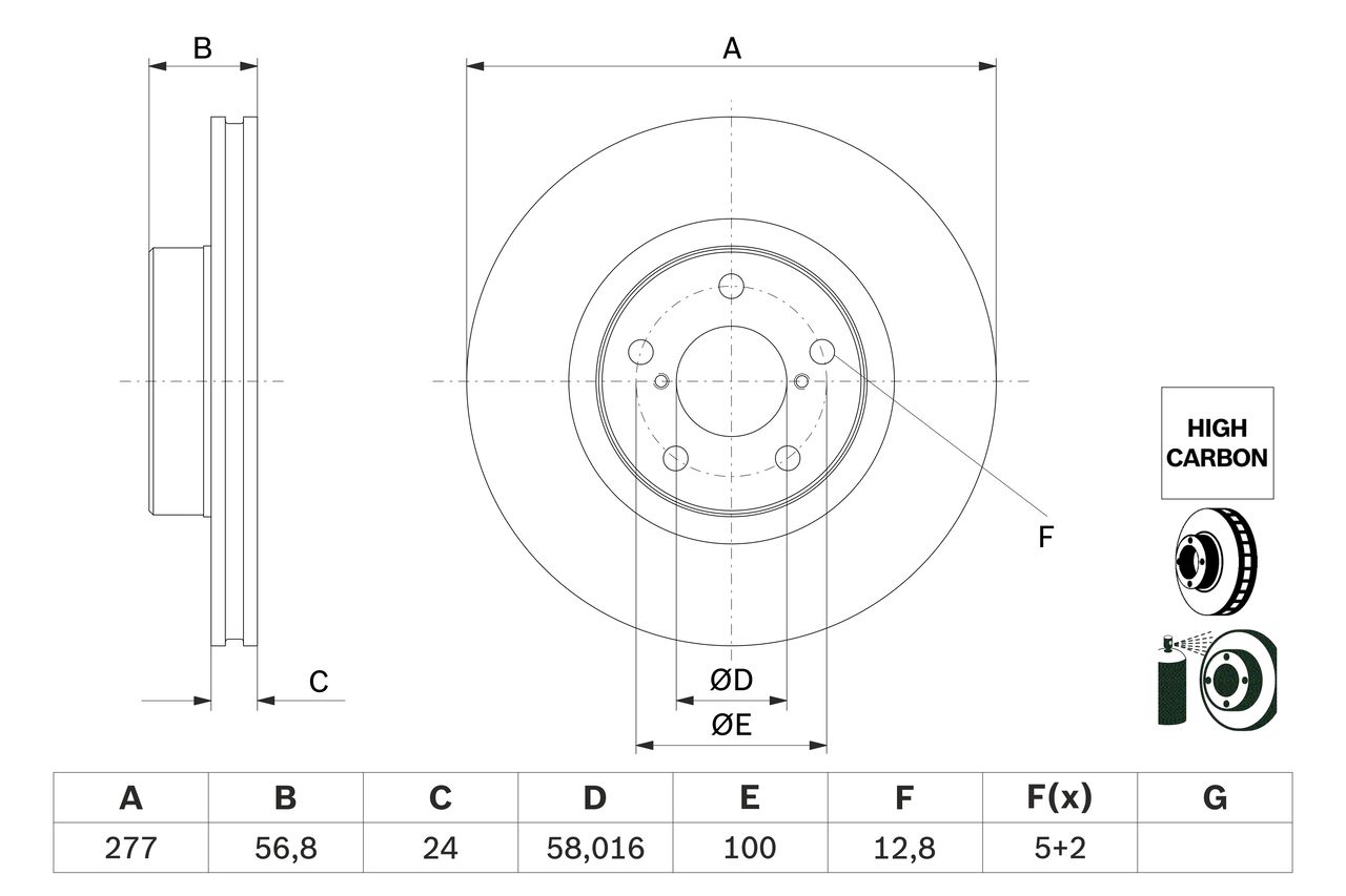 Brake Disc 0 986 479 E69