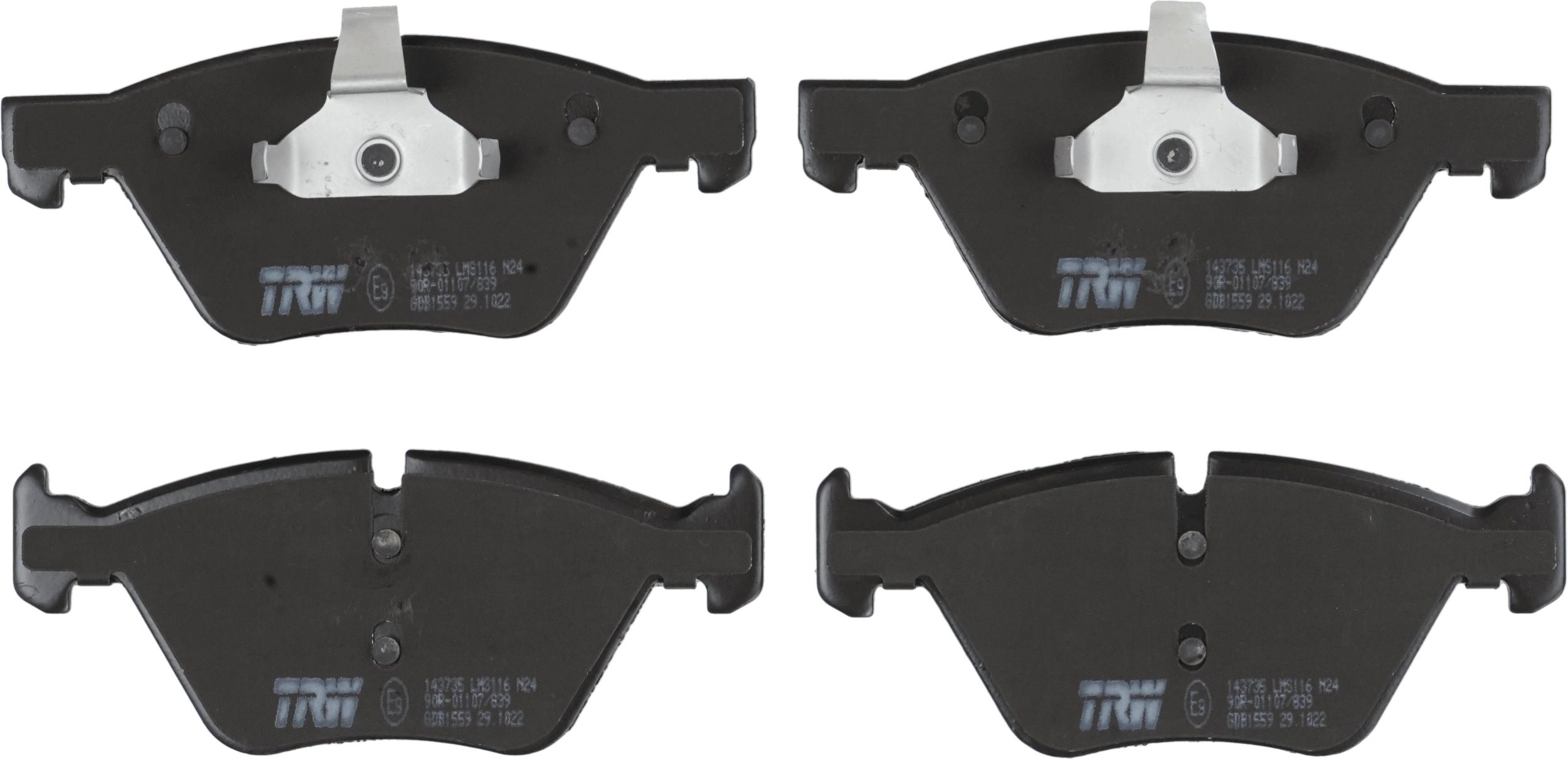 TRW DISC BRAKE PADS - TecDoc 2