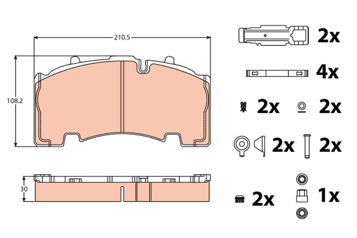 Brake Pad Set, disc brake GDB5093