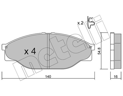 Brake Pad Set, disc brake 22-0433-0