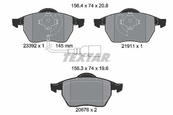 Brake Pad Set, disc brake 2339201