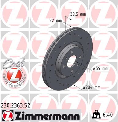 ZIMMERMANN 230.2363.52 - Bremsscheibe SPORT Z