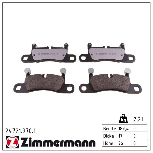 ZIMMERMANN 24721.970.1 - Bremsbelagsatz, Scheibenbremse rd:z