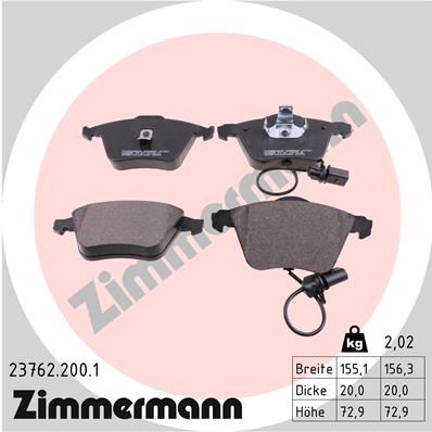 Brake Pad Set, disc brake 23762.200.1