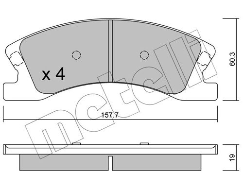 Brake Pad Set, disc brake 22-0626-0