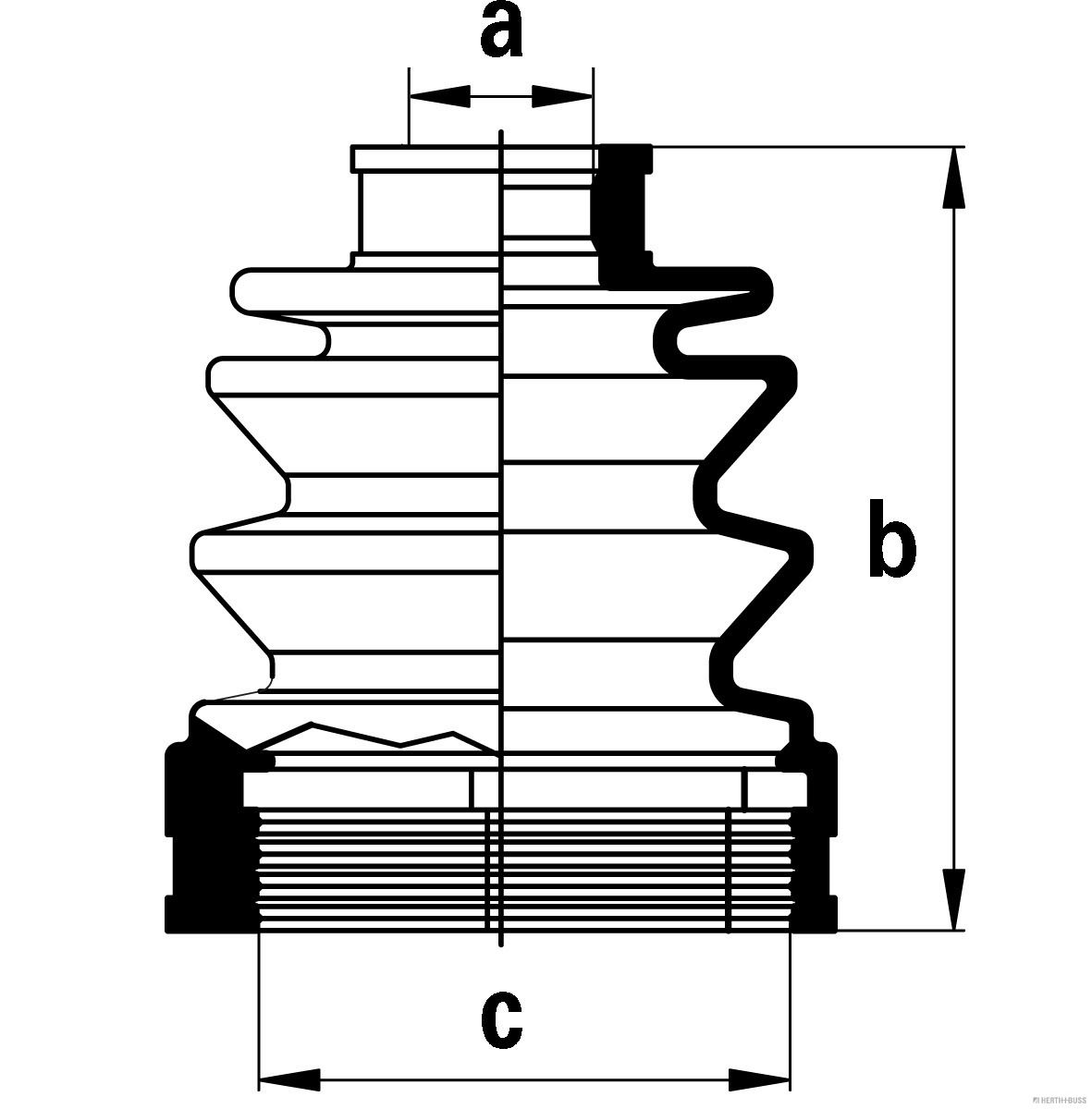 Faltenbalgsatz, Antriebswelle Faltenbalgsatz, Antriebswelle