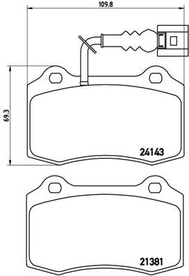 Brake Pad Set, disc brake P 85 104