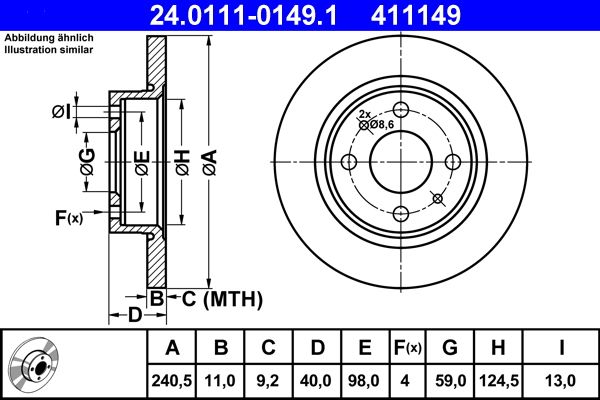 Brake Disc 24.0111-0149.1