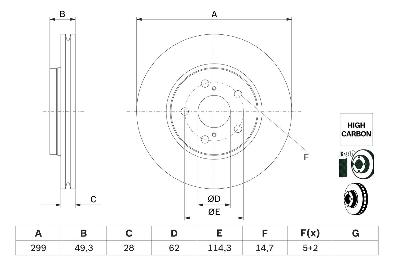 Brake Disc 0 986 479 F49