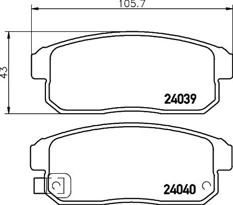 Brake Pad Set, disc brake 8DB 355 010-891