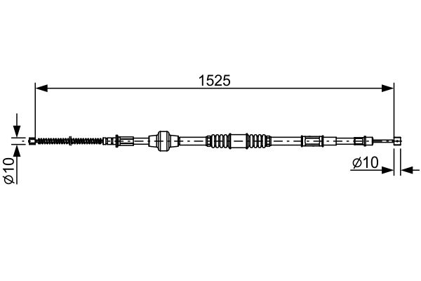 Cable de accionamiento, freno de estacionamiento